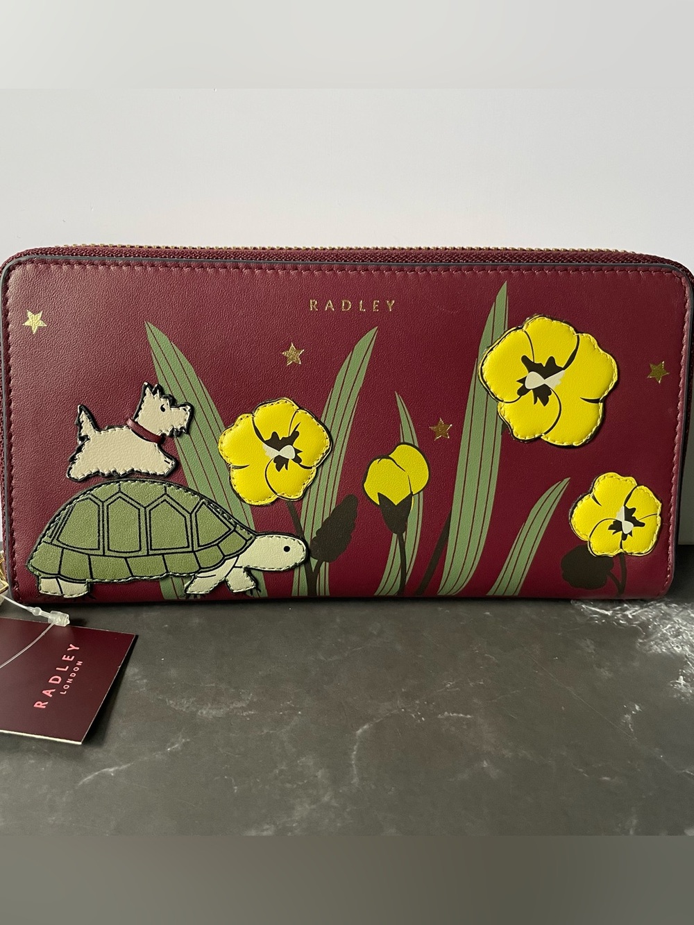 Radley London Midnight Wanderer Floral & Tortoise Large Zip Around Wallet 🐢🐢🐢